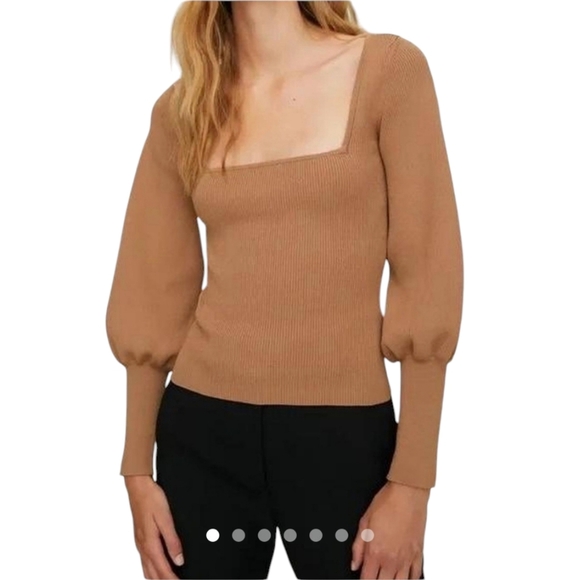 Babaton Constant Carmel Gideon Sculpt Sweater Size M - Picture 8 of 9